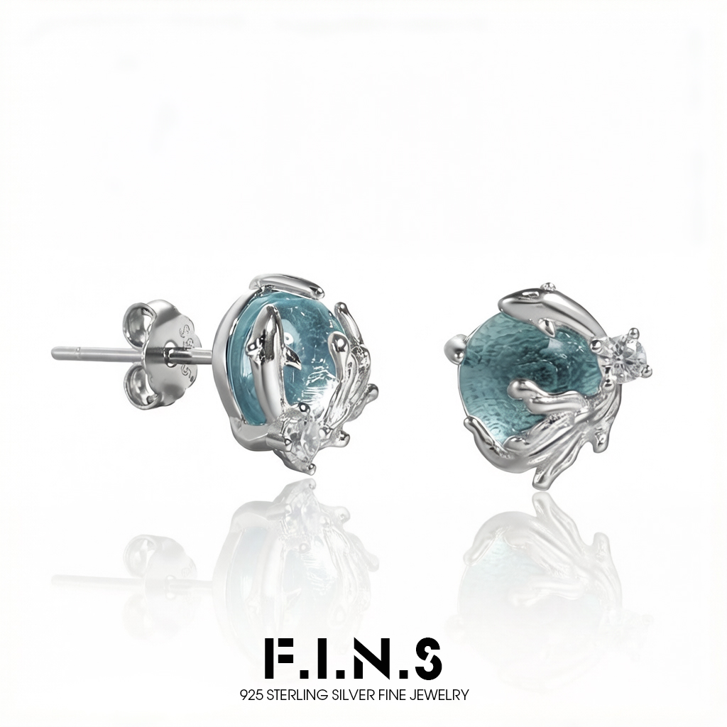 Statement Earrings Oversized - F.I.N.S Elegante S925 Sterling Zilveren Stud