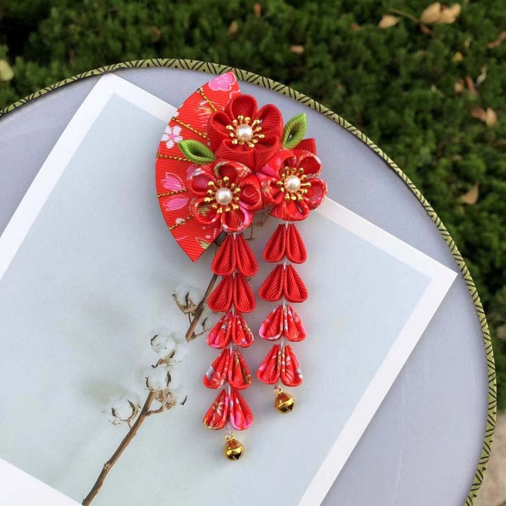Women'S Kimono Accessories - Zoete kwastjes Kwastje Fan Haarspeld Bloem