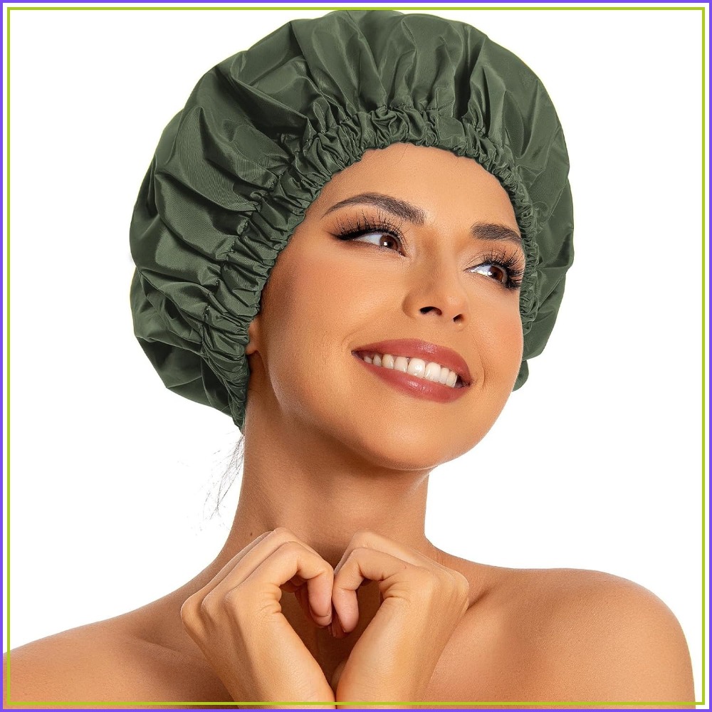 Women Accessories Images - Herbruikbare waterdichte douchekap voor vrouwen, grote