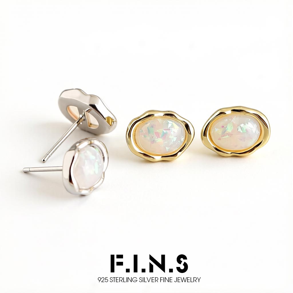 Statement Earrings Oversized - F.I.N.S Real 925 Sterling Zilver Elliptische