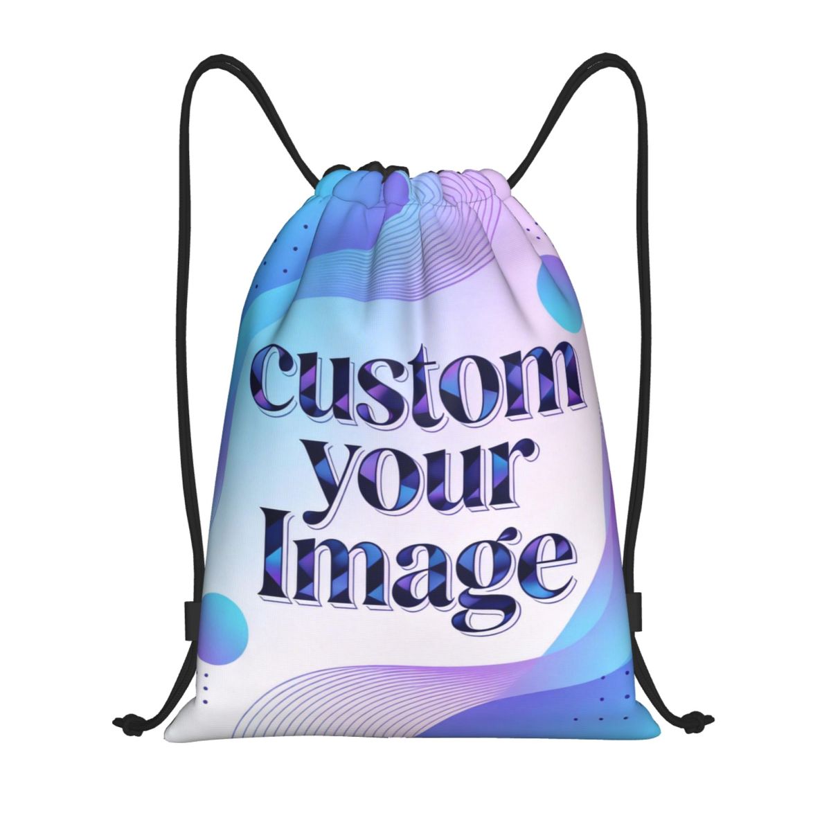 Women Accessories Images - Aangepaste foto-logo-tekst Rugzak met trekkoord Sportgymtas