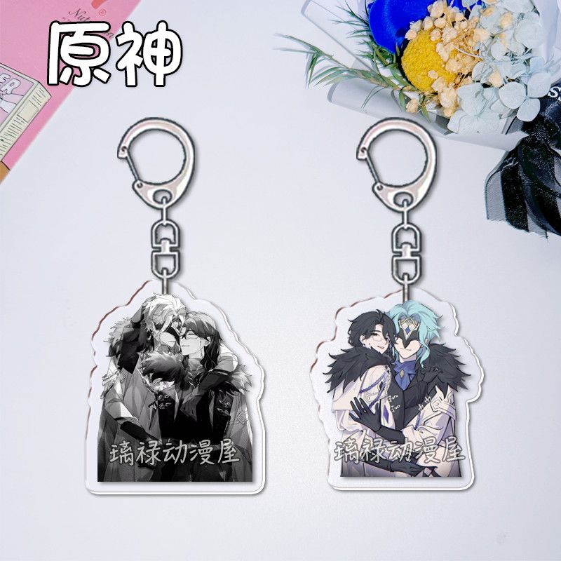 Women Accessories Bag - 2 stuks Genshin Impact sleutelhangers voor
