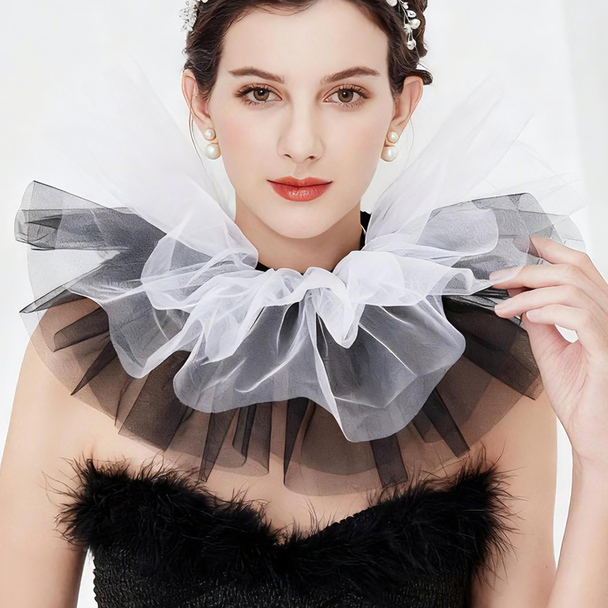 Mode Tule Ruche Kraag Voor Vro - Women'S Victorian Accessories recensie en prijs