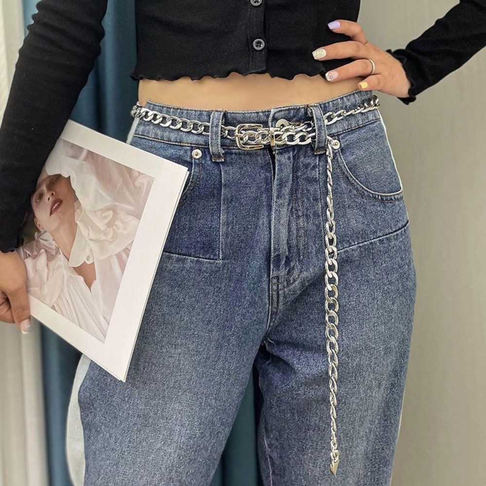 Eenvoudige metalen kettingriem - Women'S Jeans Accessories Chain recensie en prijs