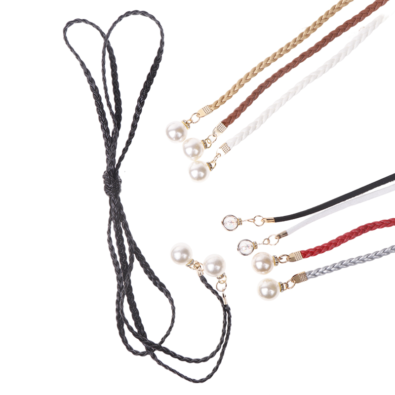 Retro Pu Gevlochten Parel Riem - Women'S Jeans Accessories Chain recensie en prijs