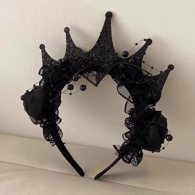 Gothic Black Rose Lace Crown H - Women'S Victorian Accessories recensie en prijs