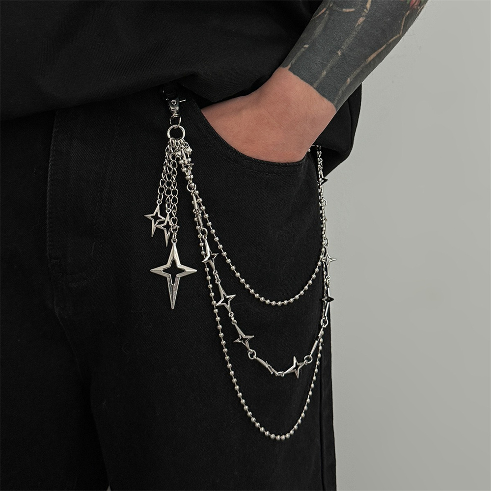 Punk Multilayer Metal Star Han - Women'S Jeans Accessories Chain recensie en prijs