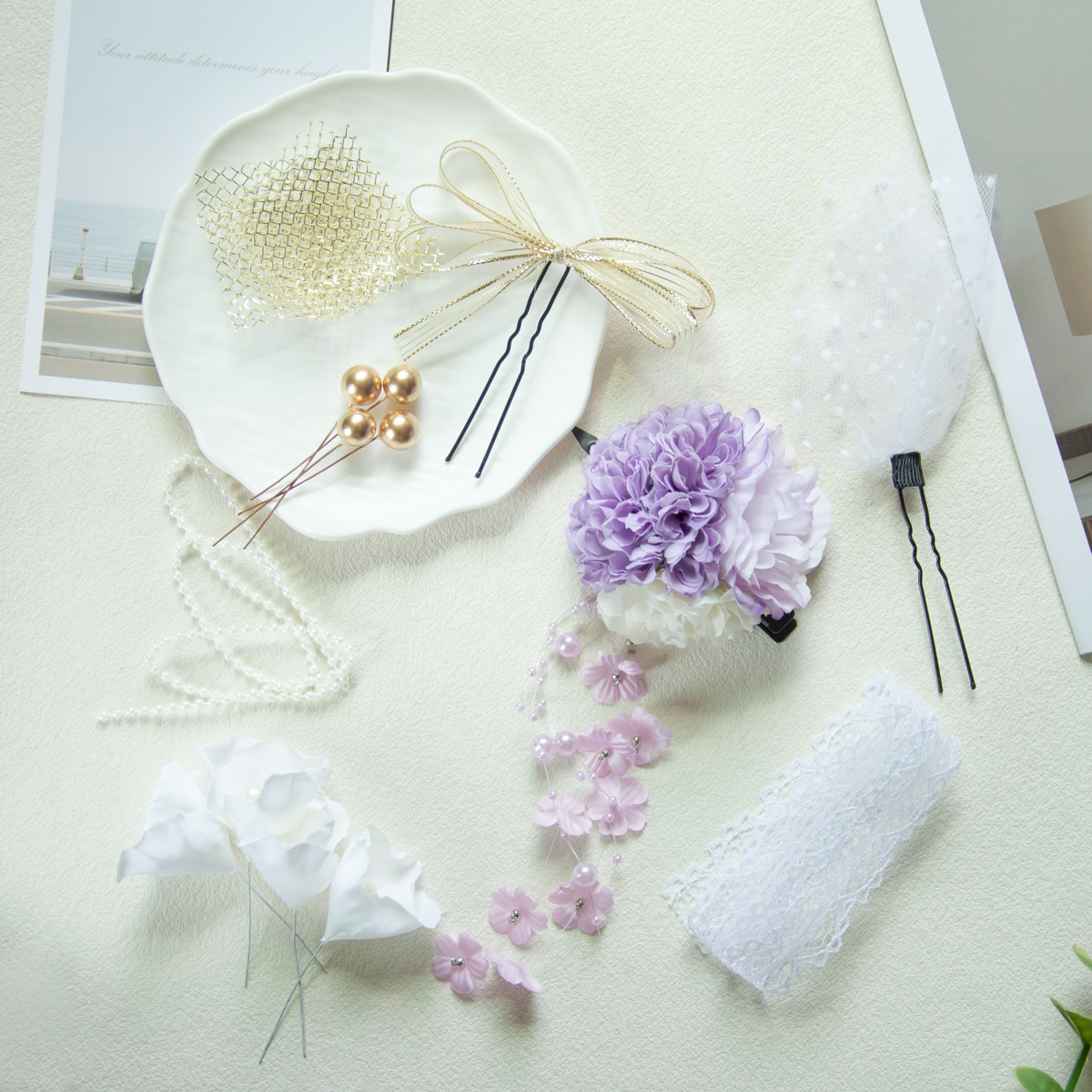 Haaraccessoire-set met kanten  - Women'S Kimono Accessories recensie en prijs