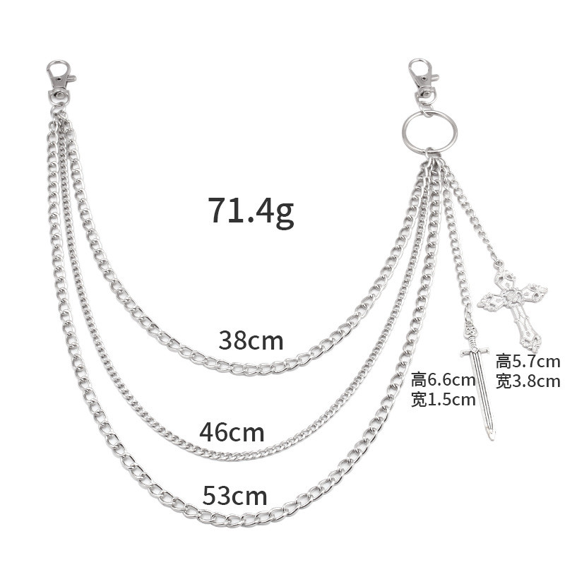 Hip Hop Schedel Kruis Broek Ta - Women'S Jeans Accessories Chain recensie en prijs